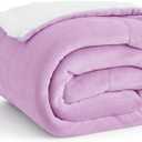 Bedsure GentleSoft Sherpa Fleece Throw Blanket for Couch - Thick and Warm Throw for Girls and Women, Soft Fuzzy Plush Kids Blanket for Winter, Non-Heated, Lilac, 50x60 Inches