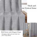 OVZME Grey Curtains 54 Inch Length 2 Panels Set, Light Filtering Textured Faux Linen Fabric Window Curtains for Bedroom, Rod Pocket Modern Drapes for Living Room Basement, 2x42Wx54L Inches
