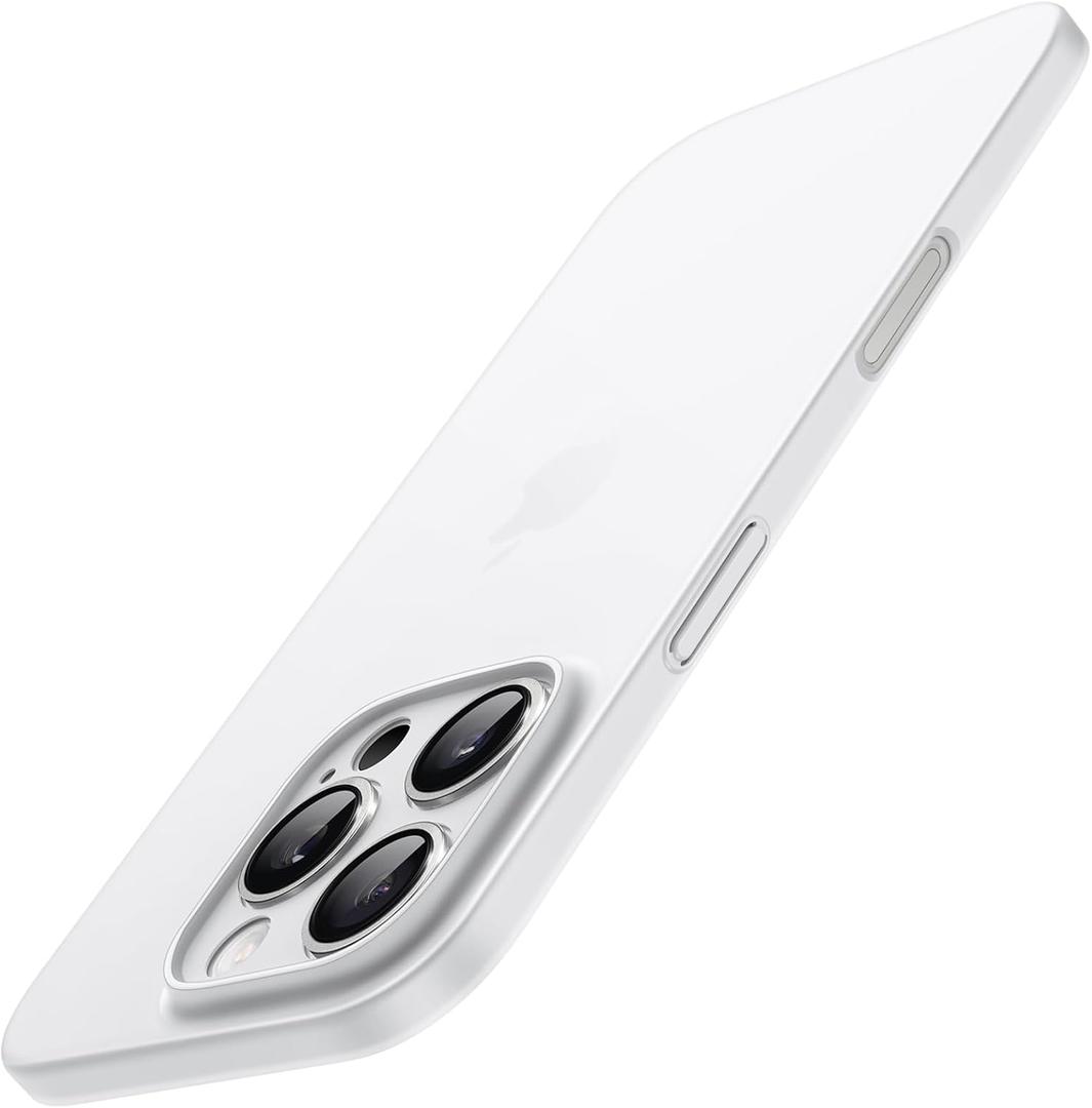 JETech Ultra Slim Case for iPhone 16 Pro Max 6.9 Inch, Camera Lens Full Protection, Lightweight Matte Finish PP Hard Minimalist Cover (White Titanium)