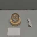 Moon Crystal Ball Stand(3.15inch), 3D Crystal Ball with Led Light, K9 Clear Crystal Ball for Home Decoration