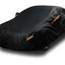 EzyShade 10-Layer Car Cover Waterproof All Weather [See Vehicle Size Chart for Accurate Fit] Outdoor Full Exterior Covers for Automobiles Sedan Hatch. Rain Sun, Snow. Black, Size A1 