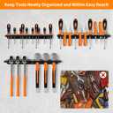 Wall Mount Hand Tool Storage Racks, Screwdriver Organizer, Pliers Holder, Hammer Rack, Metal Storage Shelf, Hand Tool Organizer for Garage, Workshop, Shed, Set of 4