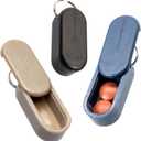 Magnetic Keychain Pill Holder 3-Pack - Compact, Durable, Lightweight with Sleek Minimalist Design - Secure, Discrete, Portable Pill Holder Keychain (Luxe 3-Pack)