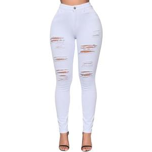 LONGBIDA Skinny Ripped Jeans for Women High Waisted Stretch Butt Lifting Jeans Slim Fit Distressed Denim Pants Jeggings Jeans Large