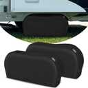 Explore Land Tough Dual Axle Tire Cover for Truck SUV Trailer Camper RV - Heavy Duty Wheel Protector Universal Fit Tire Diameters 29''-31.75'' (Black, L)