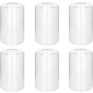 Clear Glass Lamp Shade 5.5inch High,3.5inch Diameter,1.65inch Fitter Cylinder Glass Shade Replacement for Chandelier,High Transmittance Lampshade Cover for Floor Lamp Pendant Light 6 Pack Clear Glass Lamp Shade 5.5inch High,3.5inch Diameter,1.65inch Fitter Cylinder Glass Shade Replacement for Chandelier,High Transmittance Lampshade Cover for Floor Lamp Pendant Light 6 Pack