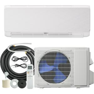 24000 BTU Mini Split AC with Heating System,19 SEER2 Ductless Inverter Air Conditioner Cools Up to 1500sq.ft,208-230V, 24H Timer,Easy Installation Kit