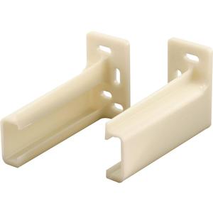 Prime-Line R 7265 Drawer Track Back Plate, 3/8 In. x 1 In., Plastic, Off-White (6 Count)