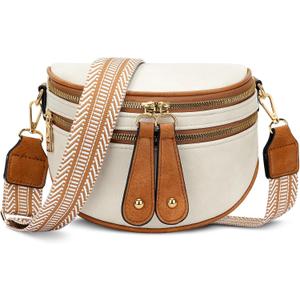 KKXIU Crossbody Sling Bag for Women Trendy Fanny Pack Vegan Leather Chest Bag | Trendy