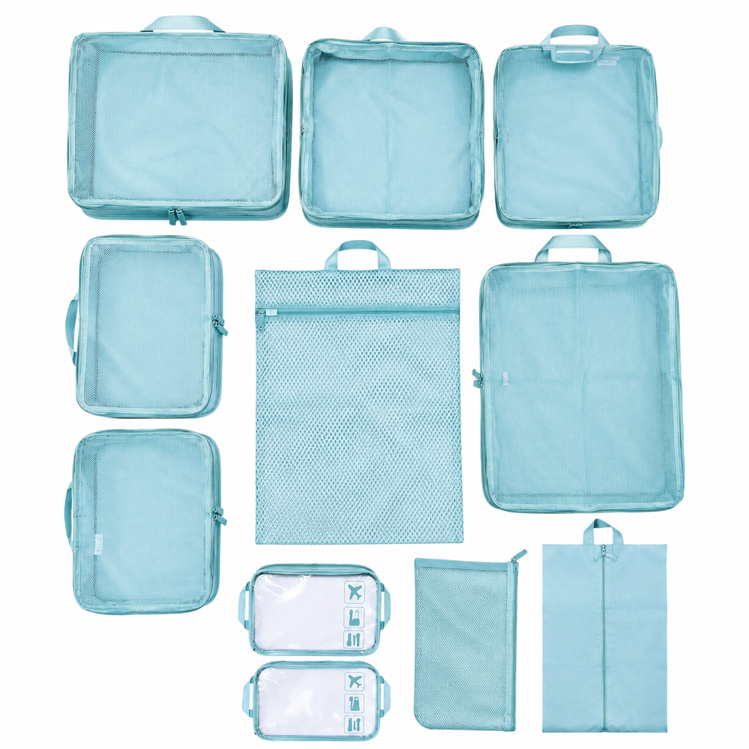 11 pcs Assorted Travel Bags, Blue