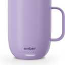 Ember Temperature Control 14oz Smart Mug 2, App-Controlled and Rechargeable Heated Coffee Cup Warmer with Intelligent LED Display, Lavender.