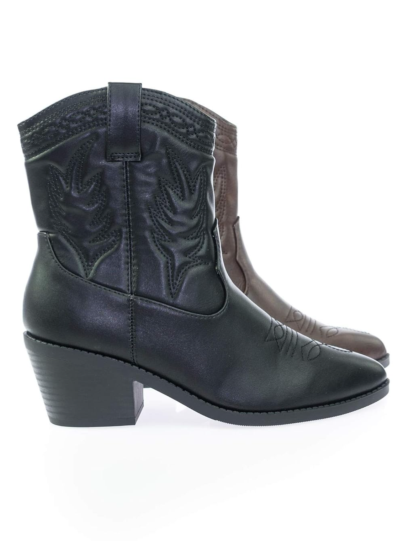 Soda Picotee Women Western Cowboy Cowgirl Stitched Ankle Boots 6.5 Size