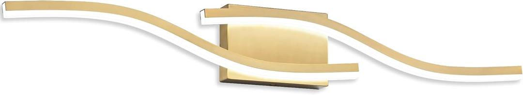 PRESDE 32 Inch LED Bathroom Vanity Light Bar, Modern Brushed Gold Wall Lighting Fixture Over Mirror Dimmable
