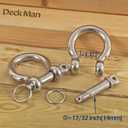316 Stainless Steel Boat Anchor Chain with 2 Pcs Anti-Off Shackles, Marine Grade, 10FT