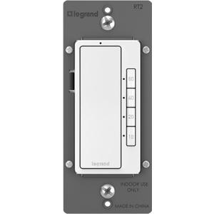 Legrand Radiant Digital Countdown Timer Rocker Light Switch, For Home Lighting Control, with Locator & Time Indicator, 60/40/20/10 Minute Settings, RT2WCCV4, White, 1 Count