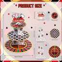 Casino Cupcake Stand 3 Tier for 24 Cupcakes Poker Dice Theme Cardboard Cake Dessert Holder Tower for Las Vegas Night Party Decoration Casino Decorations Adult Birthday Casino Themed Party Supplies