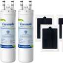 CML006 Compatible with WF3CB Water Filter 3 PCS & PAULTRA Air Filter 4 PCS, Compatible with Pure Source 3, 706465, 242069601, 242086201, 242017800, PS3412266, AP4567491, WF425, Height 9 inches