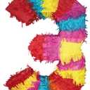 Party Factory Pinata Numbers 0-9 Kids Birthday Slap Pinata 16.5 x 13.7 x 3.1 inch Decoration Birthday Decoration (3)