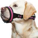 2 x BONTHEE Dog Muzzle,Anti-Bite Adjustable Breathable Soft Muzzle for Small Medium Large Dogs - Vet Visits, Grooming & Training - Secure Fit, Lightweight Design,Allows Panting and Drinking