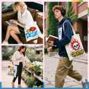 Joyclub 10 Pack Canvas Tote Bags Bulk Sublimation Blanks Tote Bags Polyester Medium Reusable Grocery Cloth Shopping Bags for Heat Transfer Tie Dye Advertising Painting Crafting DIY Gift