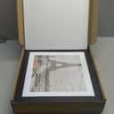 12x12 Picture Frame Set of 4 - Made of Glass and Black Wooden Frame, Display Square Pictures 10x10 with Mat or 12 x 12 without Mat, Desktop & Wall Collage Photo Frame