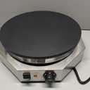 3000W Commercial Crepe Maker, 16" Non-Stick Electric Griddle with 0-300℃ Adjustable Temperature, Stainless Steel Pancake & Jianbing Machine with Wooden Spreader for Home, Snack Bar & Food Stall