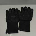 Heat-Resistant Oven & BBQ Gloves  Non-Slip Silicone Dotted Gloves - One Size Fits Most  Ideal for Oven, Grill, Baking & Cooking - Black