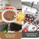 2PCS Fruit Washer with Strainer - Draining and Preservation Basket Fruit Washing Bowl Fridge Berry Container,Folding Handel for Kitchen,Outdoor