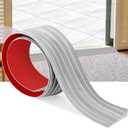 Rubber Door Threshold Ramp Self-Adhesive Rubber Ramp for Door Threshold 2/5 Inch Rise for Wheelchair Scooter Doorway Floor Tile Threshold Transition Strip Reducer (Gray, 2 in Wide x 6.6 Ft Long)