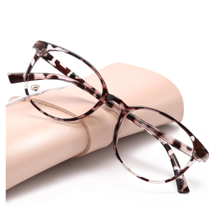 miyya Blue Light Blocking Glasses Women, Fashion Round Transparent Anti Blue Light Glasses with Anti Eyestrain & UV Glare