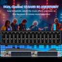Graphic Equalizer 15-Band Stereo EQ for Home Audio, Dual Channel Professional Silver DJ Equalizer, Noise Reduction 1U Rack Mount (EQ-215S)
