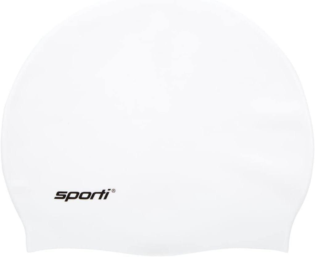 Sporti Silicone Swim Cap for Women & Men, Adult, Vibrant Lightweight Swimming, Non-Slip, Easy Wear, Removal, Protects Hair