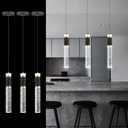 3-packs Pendant Lighting for Kitchen Island Mini Chandeliers Crystal Dining Room Hanging Lights LED Dimmable Drop Lights Ceiling Lighting Fixture Kitchen Sink Light Bathroom Bedroom 2700K 6000K