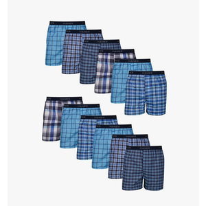 Hanes Pack, Cool & Breathable Cotton Underwear, Moisture-Wicking Boxers for Men 12pack 2XL