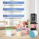 NANOBABY 16oz Pint Cups Compatible with NC300 Series Ice Cream Makers, Replacement 16 oz Containers with Lids for NC299AMZ, NC301, CN305A, CN301CO, 4-Pack, BPA Free,Clear