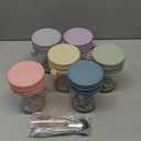6 Pack Overnight Oats Containers with Lids and Spoons, 16 oz Glass Mason Overnight Oats Jars, Large Capacity Airtight Jars for Milk, Cereal, Fruit