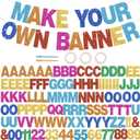 BEISHIDA 116 PCS A-Z DIY Letter Banner Kit Make Your Own Banner Including 111 Letters and Numbers 3 Rope and 2 Threading Device,Customized for Birthday Graduation Wedding Decor Colorful