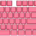 Corsair PBT Double-Shot PRO Keycap Mod Kit  Double-Shot PBT Keycaps  Rogue Pink  Standard Bottom Row  Textured Surface  1.5mm-Thick Walls  O-Ring Dampeners