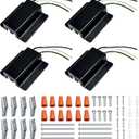 4PCS H Track Black Floating Canopy Connectors for Track Lighting Accessories H Track System, Energize The Rails
