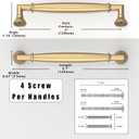10 Pack Champagne Bronze Cabinet Pulls 5 Inch(128mm) Kitchen Cabinet Handles Solid Zinc Alloy Cabinet Hardware Drawer Pulls