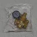 Water Pressure Regulator 3/4 inch DN20 with Gauge, Made of 100% High Hardness Brass, Adjustable Water Pressure Reducing Valve Water for House Residential Water Pressure Regulator for Home