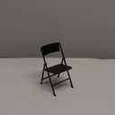 DS. DISTINCTIVE STYLE Doll Chair 1/6 Scale Mini Folding Chair for 12 Inch Action Figure Black Tiny Miniature Furniture for Dollhouse Decoration