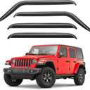 Window Visors Rain Guards for 2018-2026 Jeep Wrangler JL & 2020-2026 Jeep Gladiator, Out-Channel Window Vent Wind Deflectors Visors Shades