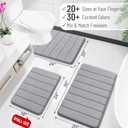 OLANLY Memory Foam Bath Mat 30x20, Super Soft Absorbent Bathroom Rugs, Quick Dry, Machine Washable Shower Floor Rugs, Bathmat Carpet, Bathroom Home Decor Accessories, Grey
