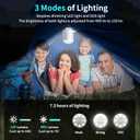 Portable Air Pump for Inflatables, Eagerey 2000mAh USB C Rechargeable Tiny Air Pump with Camping Light Ultra-Mini Air Mattress Pump for Pool Floats Sleeping Pad Swimming Ring Vacuum Storage Bag