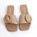 Sweet Life Women's Braided High Heel Sandals 8