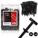 100pcs Nylon Universal Cable Tie Buckle, Heavy Duty Nylon Cable Ties Zip Ties Rivet for Car Fender Bumper Trunk, Self-Locking Zip Tie Clips with Pin & Button