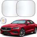 EcoNour Car Windshield Sun Shade Foldable | Front Windshield Shade for Sun, Heat and UV Rays | Sunshade for Car Front Window and Interior Sun Protection | Medium (28 x 31 inches)