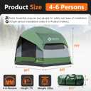 ORIENGEAR Dual Use SUV Tent for Camping, 5-8 Person SUV Tailgate Tent with PU2000mm Waterproof, 210D Durable Fabric and Rainfly for Outdoor, 8×8×7 ft, 244 x 244 x 210cm