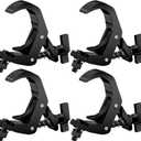 1.65-2.36 Inch Truss Clamp Black 4 Pack, Czgor Heavy Duty 220lb Stage Light Clamp Aluminum lighting C-Clamp Fit OD 42-60mm of Pipes, DJ Light Clamps for Par Light Moving Head Stage Stage lighting